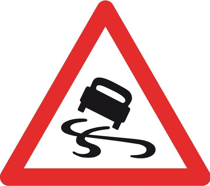 Actual product image Moravia Danger signal 1.05, R1, danger of skidding