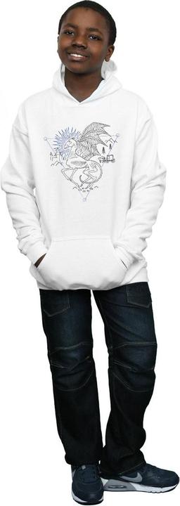 Actual product image Boys Thestral Line Art Hoodie (116)