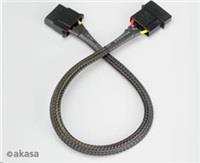 Produktbild Akasa 4-Pol Molex Verlängerung gesleevt - 30cm black