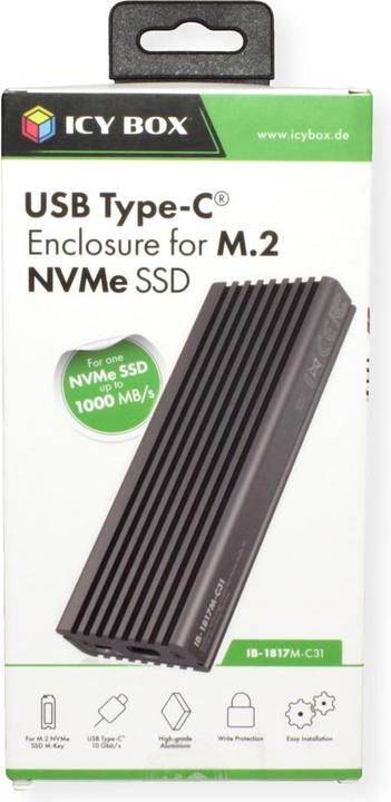 Actual product image Icy Box IB-1817M-C31 (M.2 2280, M.2 2230, M.2 2260, M.2 2242, M.2)