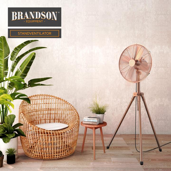 Image du produit Brandson Ventilateur sur pied 49cm Ø, ventilateur 60W, trépied, boîtier métallique, ventilateur sur trépied (64 dB)