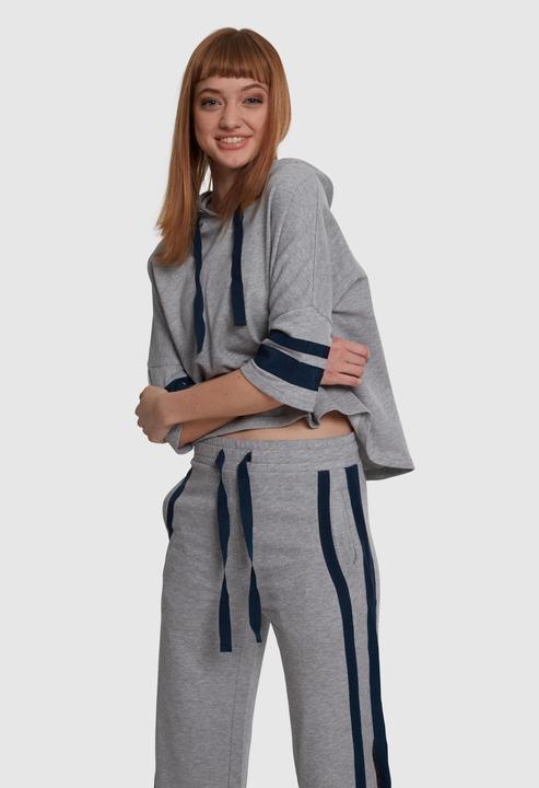 Produktbild Urban Classics Ladies Taped Short Sleeve Hoody (XS)
