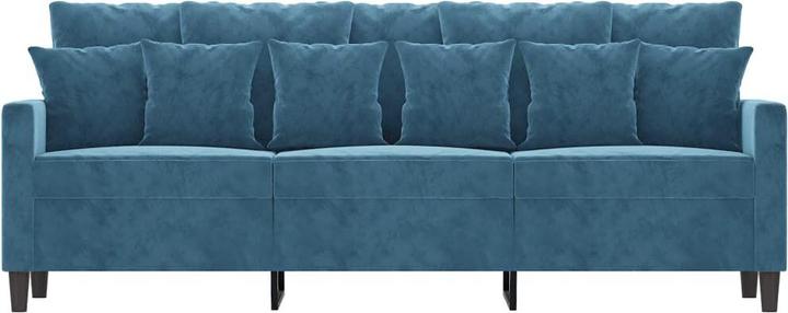 Produktbild VidaXL 3-Sitzer-Sofa Blau 180 cm Samt,Farbe: Blau,Material: Samt (3-Sitzer)