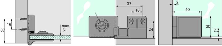 Produktbild Hettich Glastürscharniere ET 5150