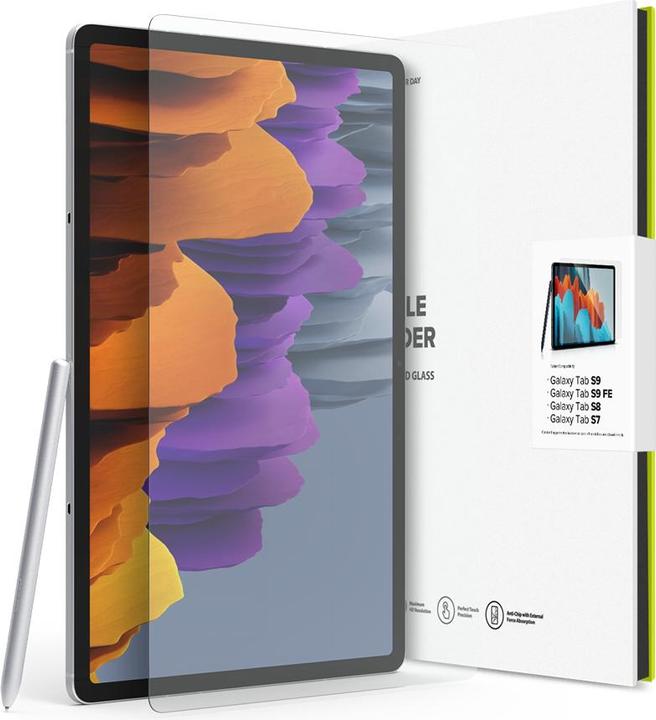 Actual product image Ringke Galaxy Tab S7 Screen Protector Invisible Defender Tempered Glass Transparent (Galaxy Tab S7, S7, S8, S9)