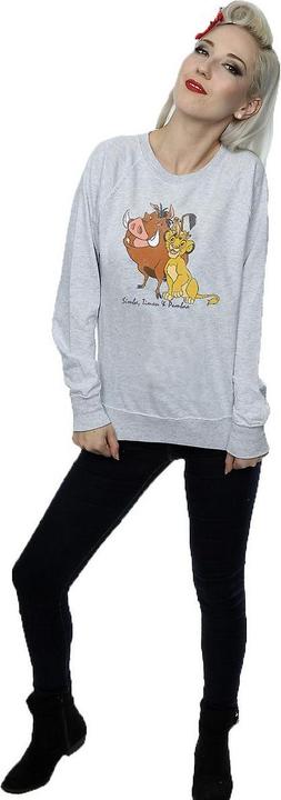 Immagine prodotto The Lion King Felpa Donna/Ladies Classic Simba Timon & Pumba Heather (XL)