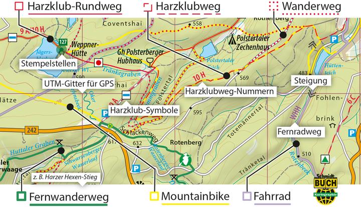 Immagine prodotto I monti Harz orientali, percorsi escursionistici e ciclistici.