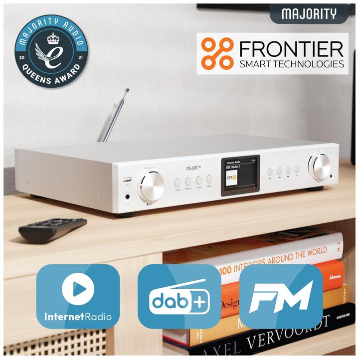 Actual product image Majority Fitzwilliam 2024 Silver DAB+ Radio (Web radio, DAB+, DAB, FM, Bluetooth)