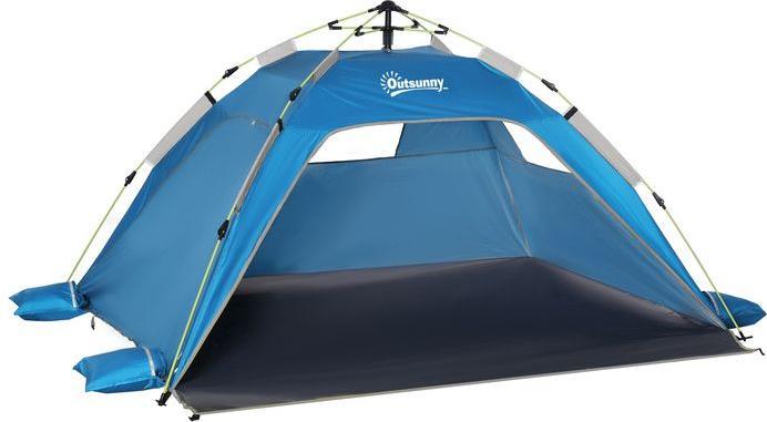 Image du produit Swisshandel24 Strandmuschel Pop Up Strandzelt für 1-2 Personen mit Sonnenschutz Himmelblau (Tente de plage, 2 personnes)