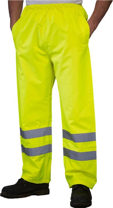 Actual product image Yoko Unisex Adult Waterproof Hi-Vis Over Trousers (M)