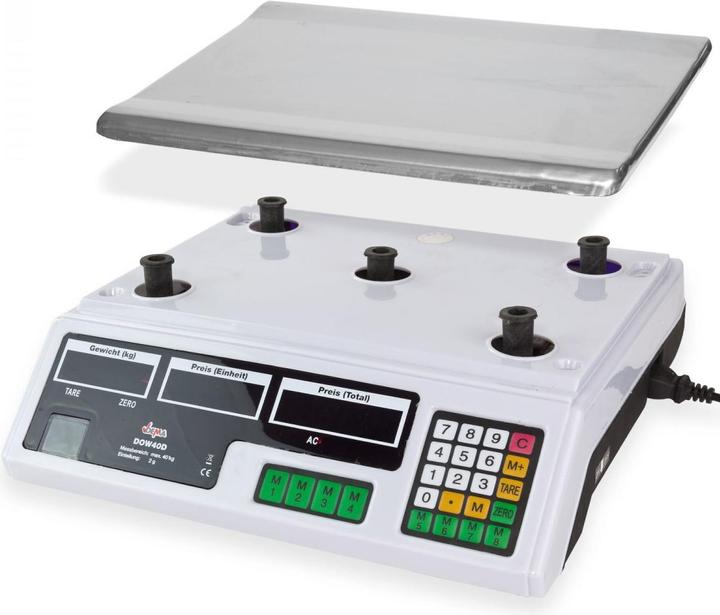 Actual product image Dema Obstwaage Ladenwaage Industriewaage Marktwaage Preiswaage Waage Digital 40 kg