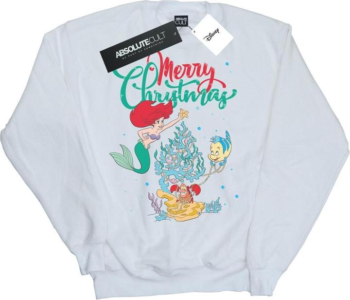 Actual product image Disney Girls Princess Ariel Merry Christmas Sweatshirt (104)
