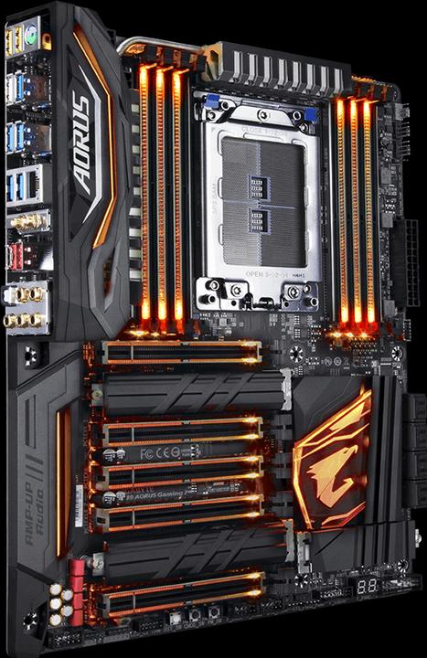 Produktbild Gigabyte AORUS X399 Gaming 7 (TR4, AMD X399, ATX)