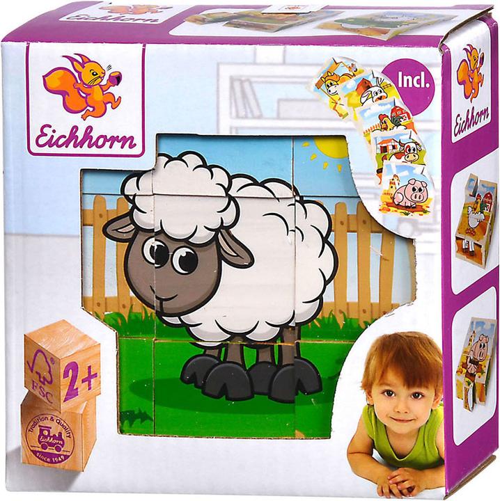 Actual product image Eichhorn Houten Blokpuzzel Boerderij (9 pieces)