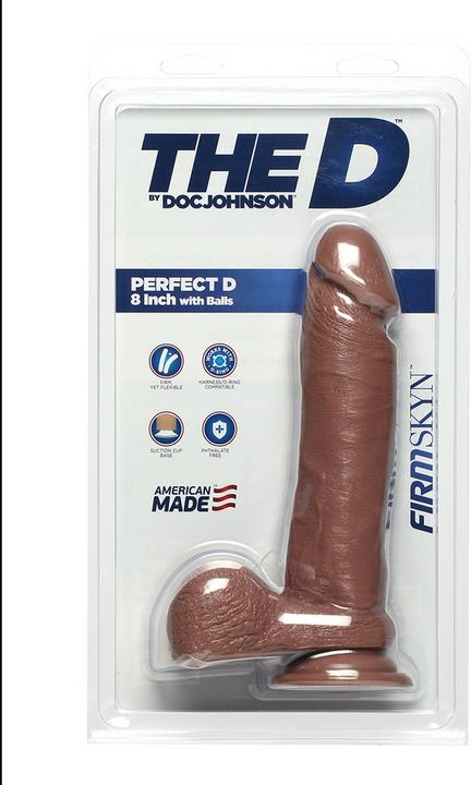 Actual product image Doc Johnson Perfect D - 8 Inch With Balls Firmskyn