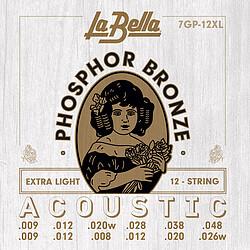 Actual product image La Bella 7GP12XL Phosphor Bronze ExLight