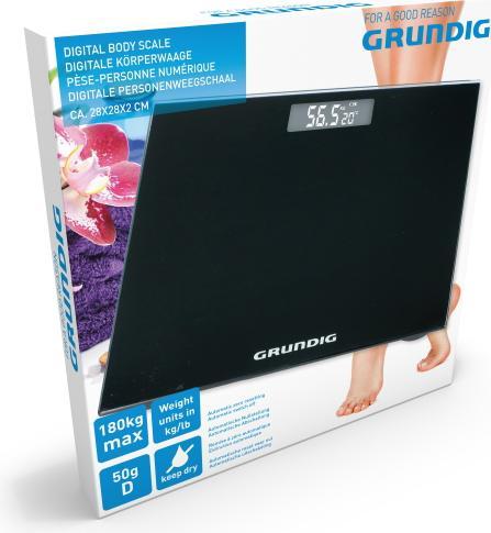 Image du produit Grundig Pèse-personne numérique 180 kg noir (180 kg)