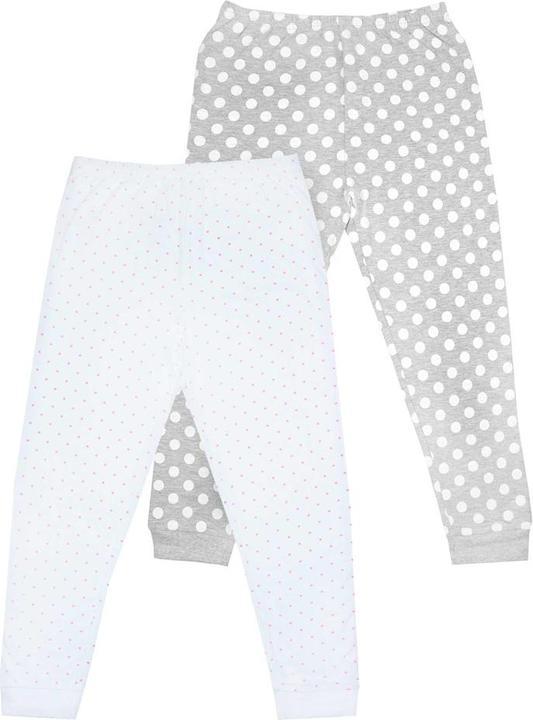 Actual product image Generic Girls Cotton Dotted Pyjama Bottoms (Pack of 2) (140)