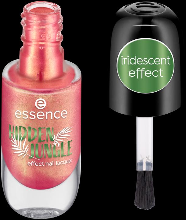 Actual product image essence HIDDEN JUNGLE effect nail lacquer (03 Golden Hour, Gel-Effect Nail Polish)