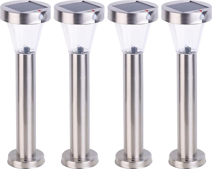 Produktbild Lunartec 4er-Set Solar-Wegeleuchte mit Bewegungs- & Licht-Sensor (220 lm, IP44)