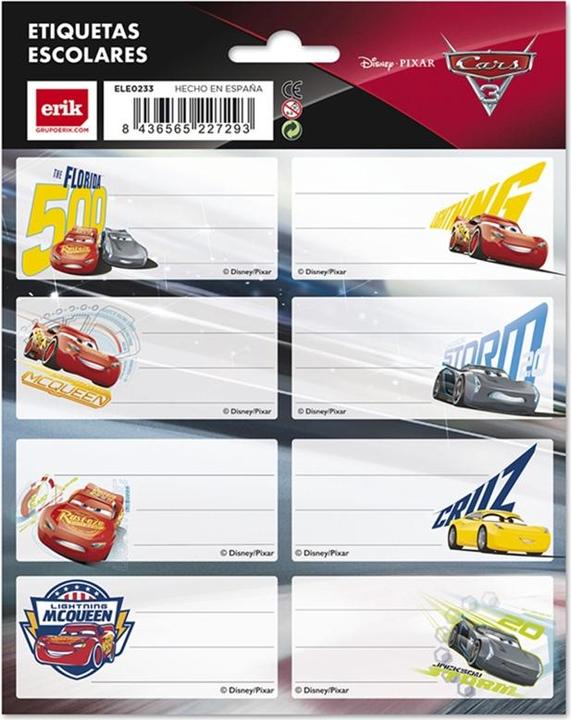 Produktbild Cars Autos - Aufkleber für Notizbücher oder Bücher (16 Stk.)