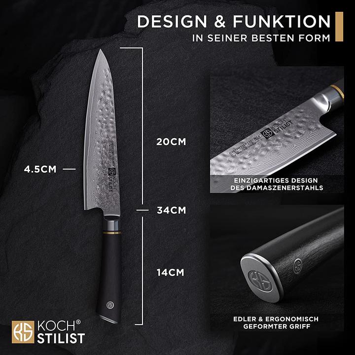 Actual product image Kochstilist by Kris Wu Premium Damascus Knife 20 cm (20 cm)