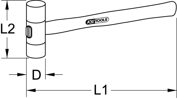 Actual product image KS Tools Nylon hammer (450 g)