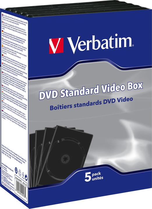 Produktbild Verbatim DVD Leerhüllen, Schwarz, 5er Pack für 1 Disk (5 x)