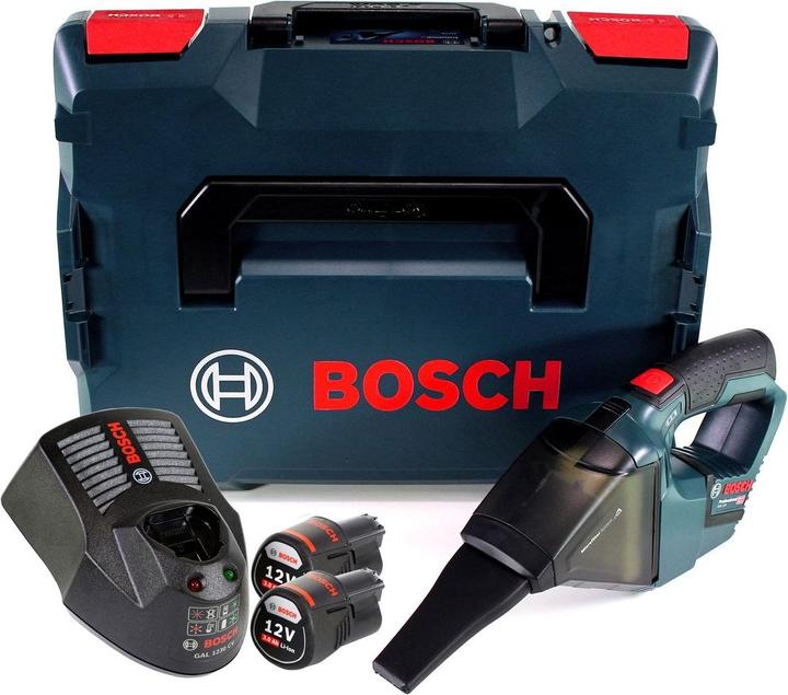 Image du produit Bosch Hausgeräte Bosch GAS 12V Professional Aspirateur sans fil avec boîtier L-Boxx + 2x Batteries GBA 12 V 3,0 Ah +