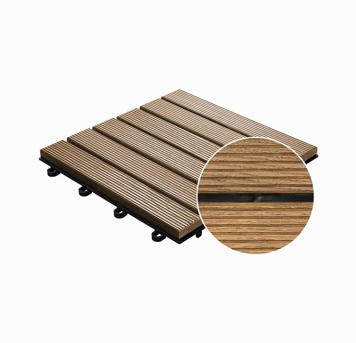 Produktbild Florco Balkon-& Terrassenplatten Esche, 6 Latten 30 x 30, 6 Stk. (6 x, 30 x 30 cm)