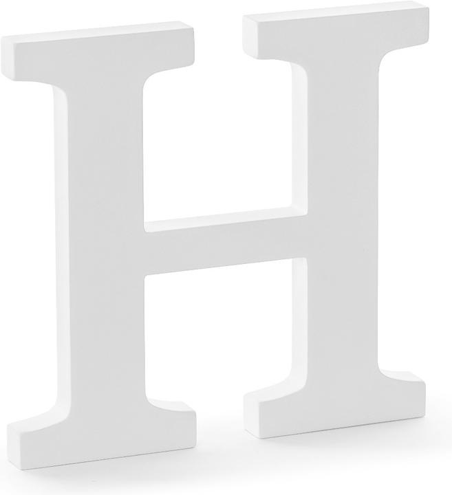 Produktbild Partydeco Holzbuchstabe "H" weiss