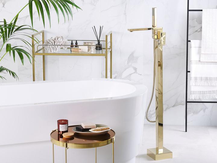 Immagine prodotto Beliani Miscelatore da bagno a libera installazione oro lucido 120 cm DELLA