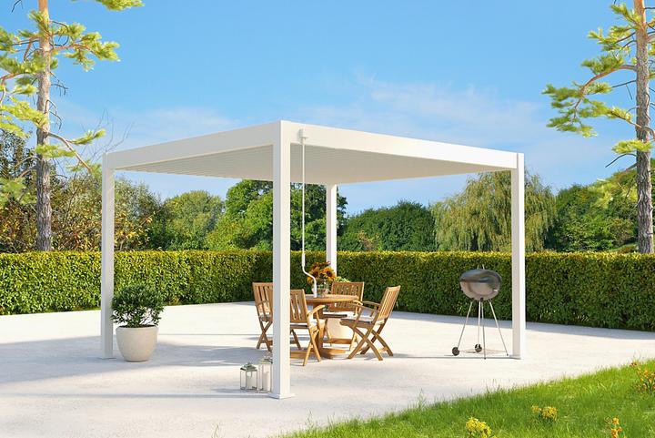 Immagine prodotto Weide Pergola Deluxe Plus 4x4m con tetto a doghe bianco (400 cm, 400 cm)