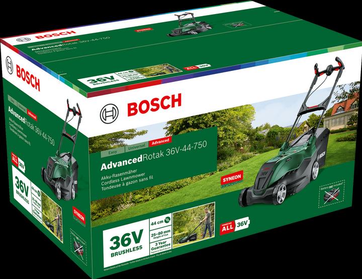 Produktbild Bosch Home & Garden Akku-Rasenmäher AdvancedRotak 36V-44-750, ohne Akku (Akkubetrieb)