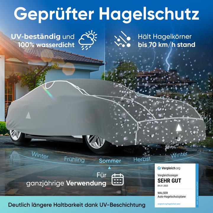 Immagine prodotto Walser Telone antigrandine per auto, protezione UV ibrida, protezione antigrandine per garage taglia L