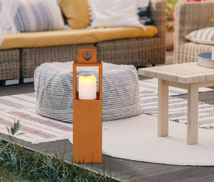 Produktbild Globo Solarleuchte Metall Rostfarben, 1xled (IP44)