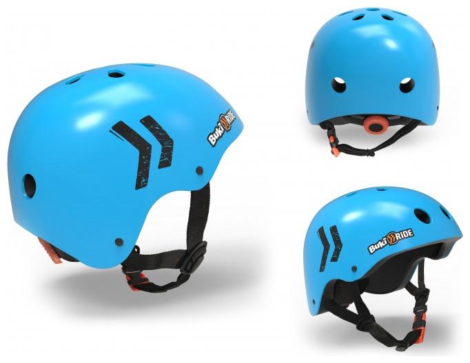 Actual product image Buki France Ride Space 125mm With Safety Pack - Folding Aluminium Skate Set Blue for children 6-