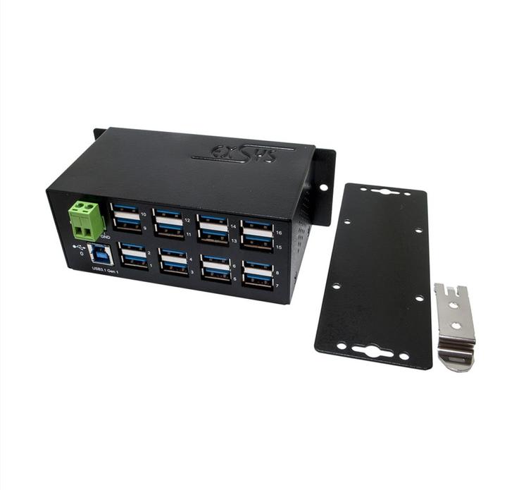 Produktbild Exsys EX-1113HMS, 16xUSB 3.0/3.1 MetallHUB (USB-B, 16 Ports)
