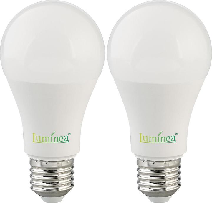Luminea 2er-Set LED-Lampen mit Dämmerungssensor, E27, 11 W, 1.050 lm, weiss (E27, 11 W, 1050 lm, 2 x, F)