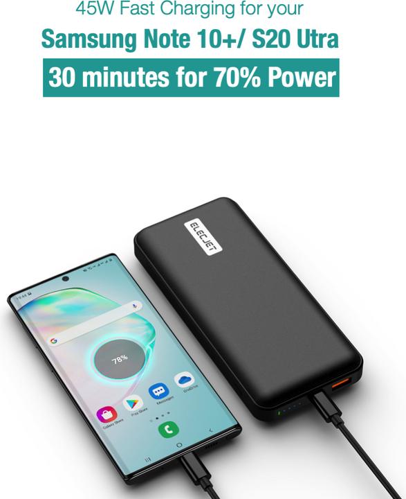 Actual product image Elecjet PowerPie P20 (20000 mAh, 45 W, 74 Wh)