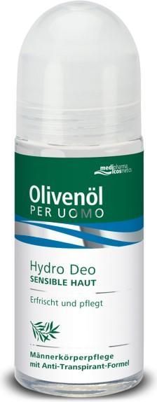 Actual product image Medipharma cosmetics Olive Oil Per Uomo Hydro Deo Sensitive Skin, 50 ml Roll-On (Roll-on, 50 ml)