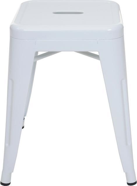 Image du produit Swisshandel24 2x tabouret HWC-A73, tabouret métallique, métal design industriel empilable blanc