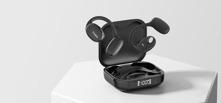 Produktbild Tozo OpenEgo True Wireless Stereo (TWS) Kostne USB Typ-C Bluetooth Headset Schwarz (ANC, 10 h, Kabellos)