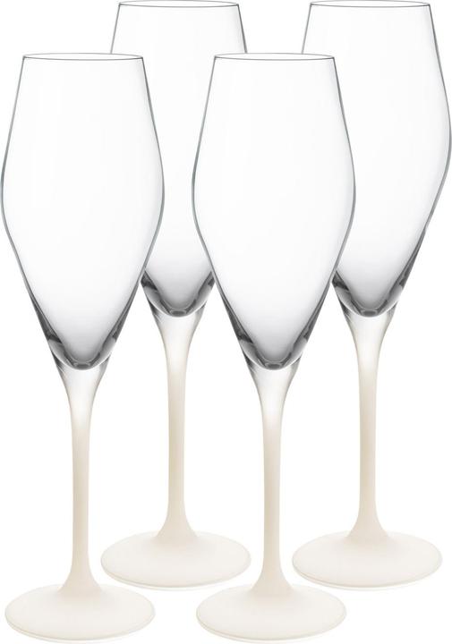 Actual product image Villeroy & Boch Champagne glass, set of 4 Manufacture Rock blanc (26 cl, 4 Glasses, Champagne glasses)