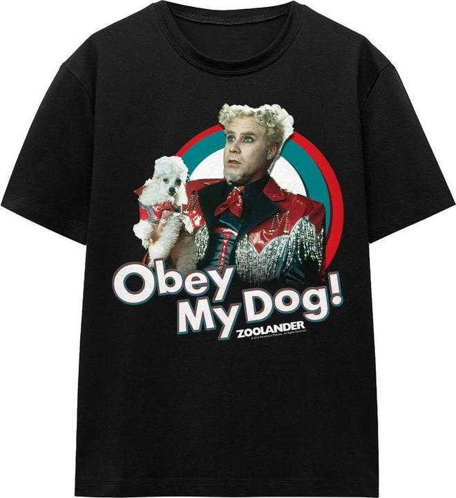 Actual product image Zoolander Unisex Adult Obey My Dog T-Shirt (M)