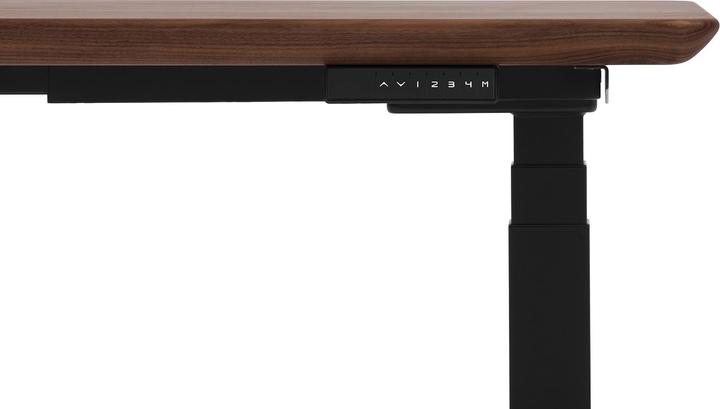 Produktbild Oakywood Standing Desk Holztisch mit Höhenverstellung - aus Massivholz - Walnuss / 120x60 / Schwarz - Oakywoo (120 x 60 cm)