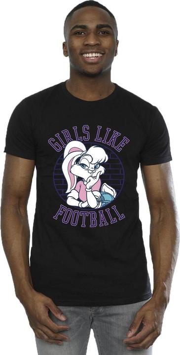 Actual product image Looney Tunes Mens Lola Bunny Girls Like Football T-Shirt (S)
