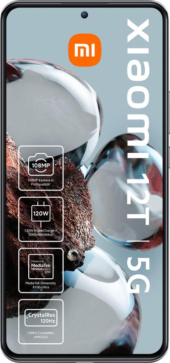 Actual product image Xiaomi 12T (256 GB, Black, 6.67", Dual SIM, 108 Mpx, 5G)