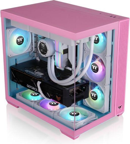 Immagine prodotto Thermaltake View 380 TG ARGB (rosa, Tempered Glass x 2) (Mini-ITX, ATX, mATX)