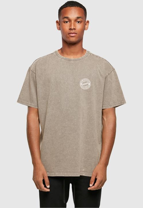 Actual product image FC Bayern München Logo Acid Washed Heavy Oversize Tee - 117805 (M)